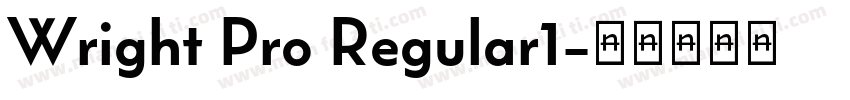 Wright Pro Regular1字体转换